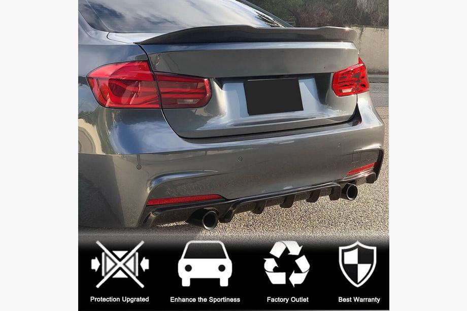 BMW 3 Series F30/F31 2012-2019 Diffuseur Arriere V1 pour F30 M-Sport, Carbone Photo 3