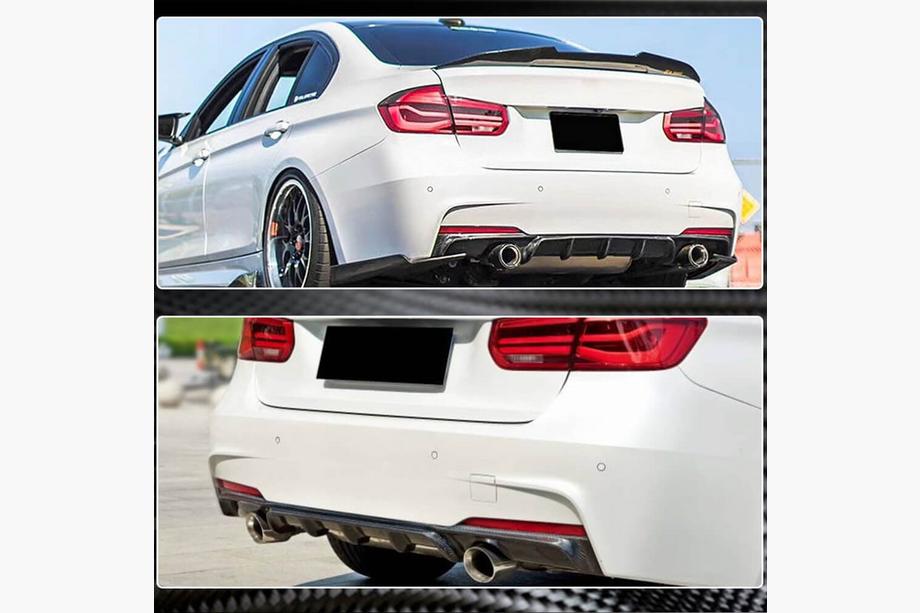BMW 3 Series F30/F31 2012-2019 Diffuseur Arriere V1 pour F30 M-Sport, Carbone Photo 4