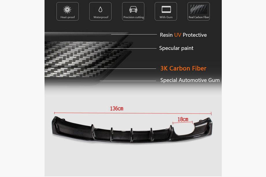 BMW 3 Series F30/F31 2012-2019 Diffuseur de Pare-chocs Arrière ABS V7 (pour M-Sport) Photo 4