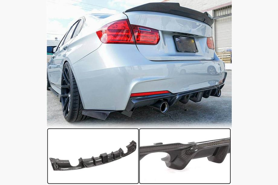 BMW 3 Series F30/F31 2012-2019 Diffuseur de Pare-chocs Arrière Carbone V9 (pour M-Sport) Photo 8