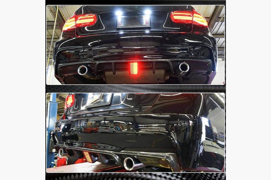 BMW 3 Series F30/F31 2012-2019 Diffuseur de Pare-Chocs Arrière Carbone V11 (pour M-Sport) Photo 3