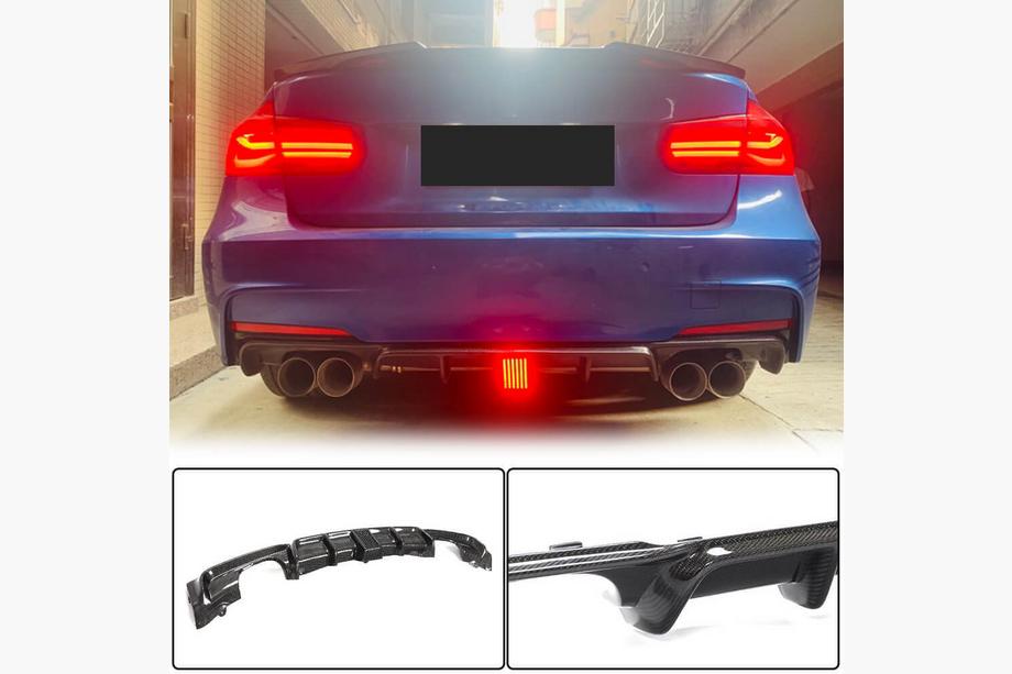 BMW 3 Series F30/F31 2012-2019 Diffuseur de Pare-Chocs Arrière Carbone V11 (pour M-Sport) Photo 9
