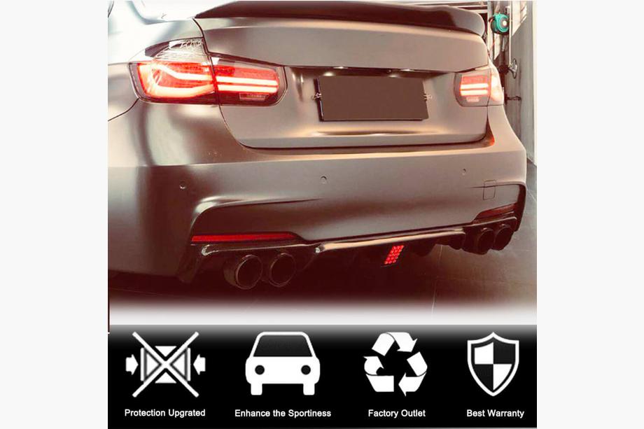 BMW 3 Series F30/F31 2012-2019 Diffuseur de Pare-Chocs Arrière Carbone V11 (pour M-Sport) Photo 11