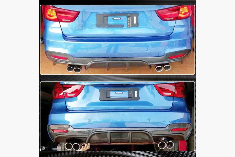 BMW 3 Series F34 2013–2020 Diffuseur Arriere V4 (pour F34 M-Sport, Carbone) Photo 4