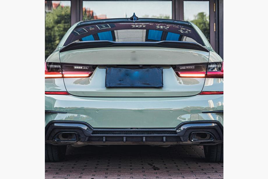 BMW 3 Series G20/G21 2018- Diffuseur de Pare-Chocs Arrière V2 (pour M-Sport 2018-2022, Carbone) Photo 5