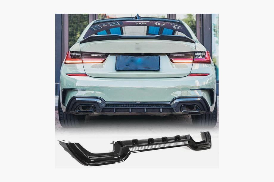 BMW 3 Series G20/G21 2018- Diffuseur de Pare-Chocs Arrière V2 (pour M-Sport 2018-2022, Carbone) Photo 6