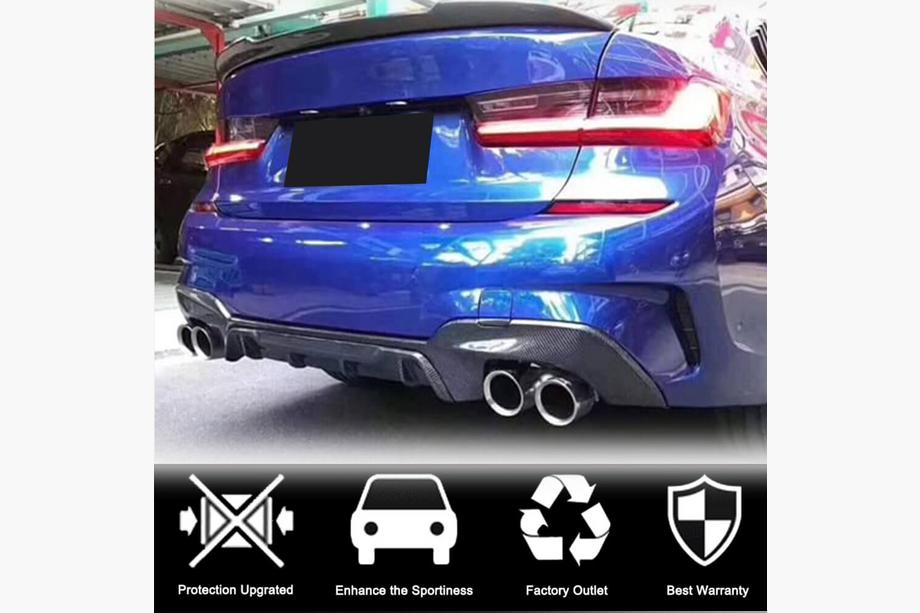 BMW 3 Series G20/G21 2018- Diffuseur Arrière V7 (pour M-Sport 2018-2022, Carbone) Photo 2