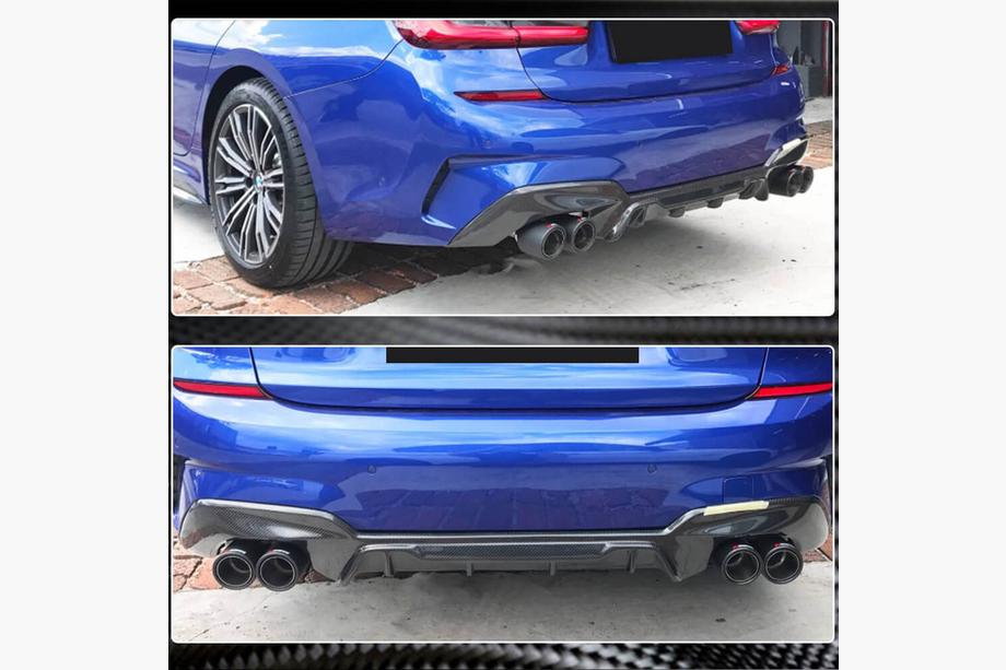 BMW 3 Series G20/G21 2018- Diffuseur Arrière V7 (pour M-Sport 2018-2022, Carbone) Photo 3