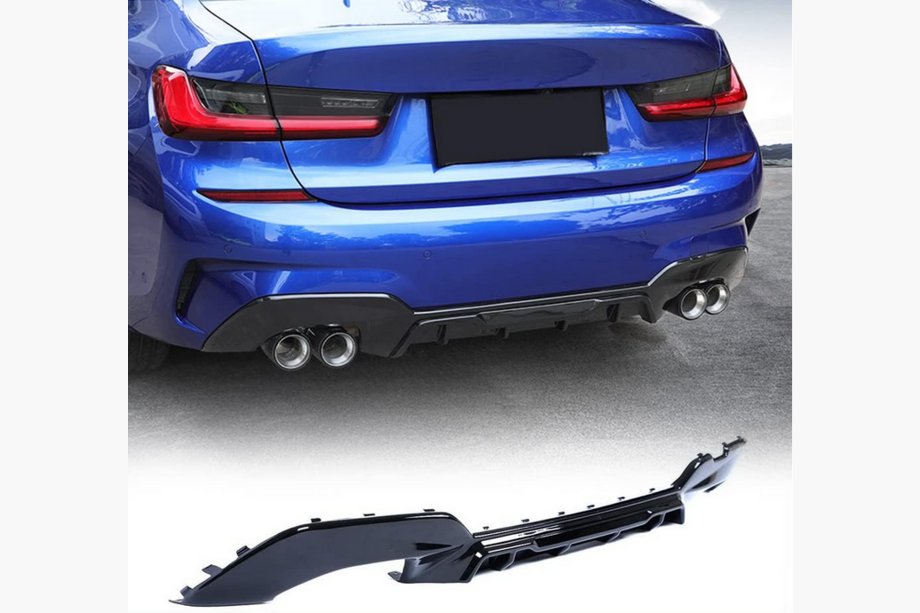 BMW 3 Series G20/G21 2018- Diffuseur de Pare-chocs Arrière FRP V2 (2022+, M-Sport) Image