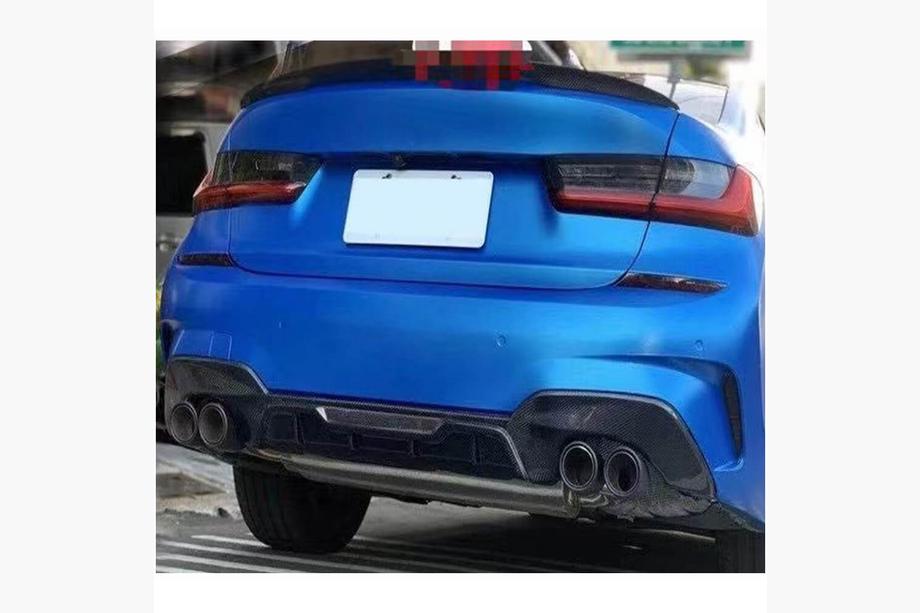 BMW 3 Series G20/G21 2018- Diffuseur de Pare-Chocs Arrière MP-Style (pour M-Sport 2018-2022, Carbone) Photo 2