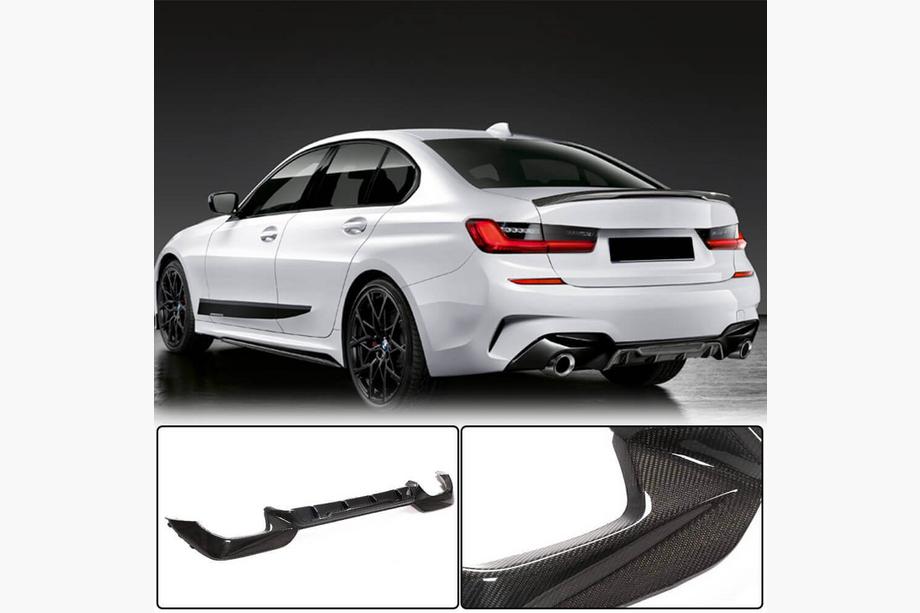BMW 3 Series G20/G21 2018- Diffuseur de Pare-chocs Arrière (pour M340i 2018-2022, Carbone) Image