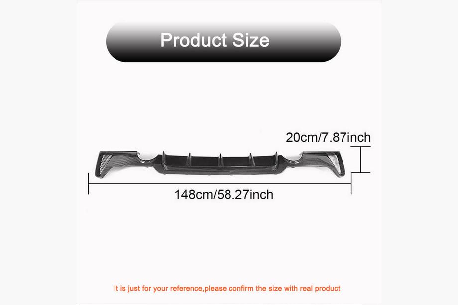 BMW 4 Series F32/F33/F36 2012-2020 Diffuseur Arrière V4 (pour M-Sport, Carbone) Photo 6
