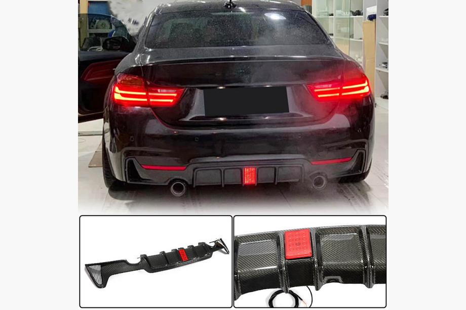 BMW 4 Series F32/F33/F36 2012-2020 Diffuseur arrière V8 (pour M-Sport, carbone) Photo 1