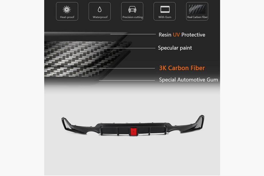 BMW 4 Series F32/F33/F36 2012-2020 Diffuseur arrière V8 (pour M-Sport, carbone) Photo 15