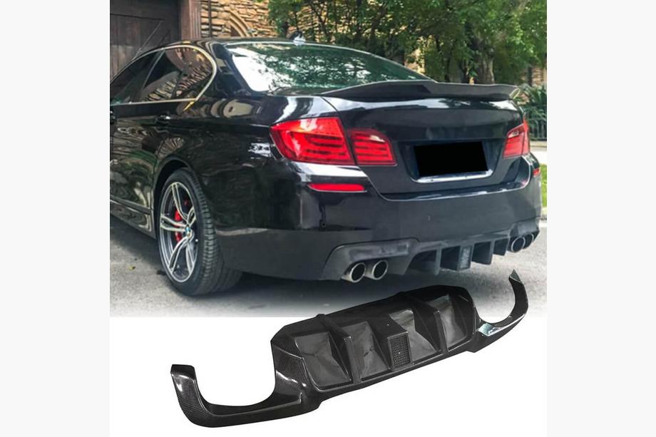 BMW 5 Series F10/F11 2010–2016 Diffuseur Arriere V2 pour F10 M-Sport, Carbone Image