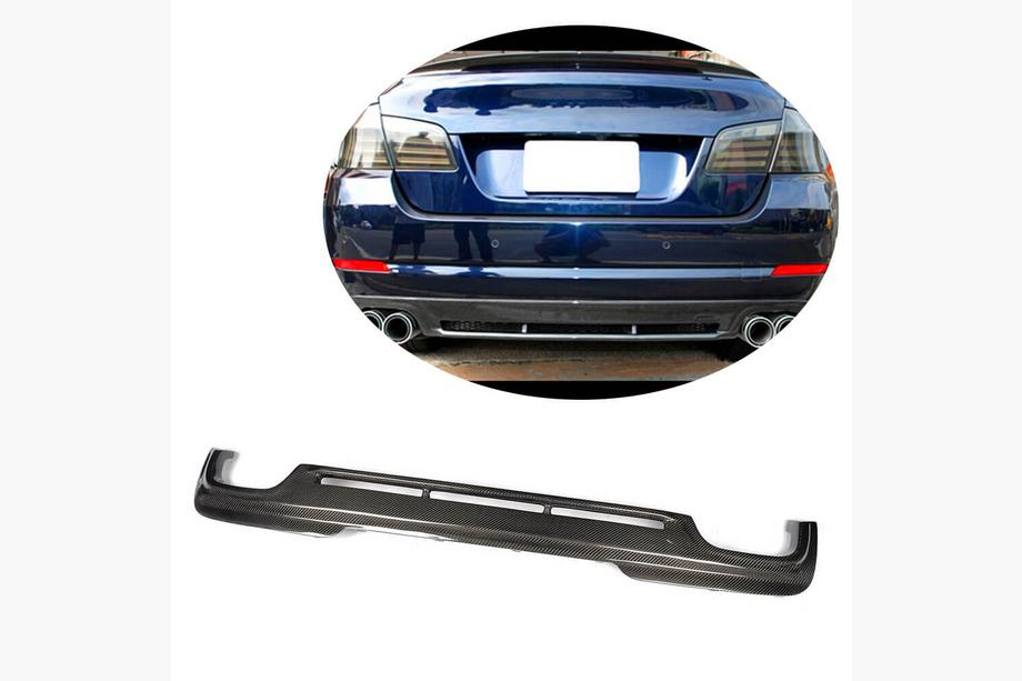 BMW 5 Series F10/F11 2010–2016 Diffuseur Arriere V4 pour F10 M-Sport, Carbone Image