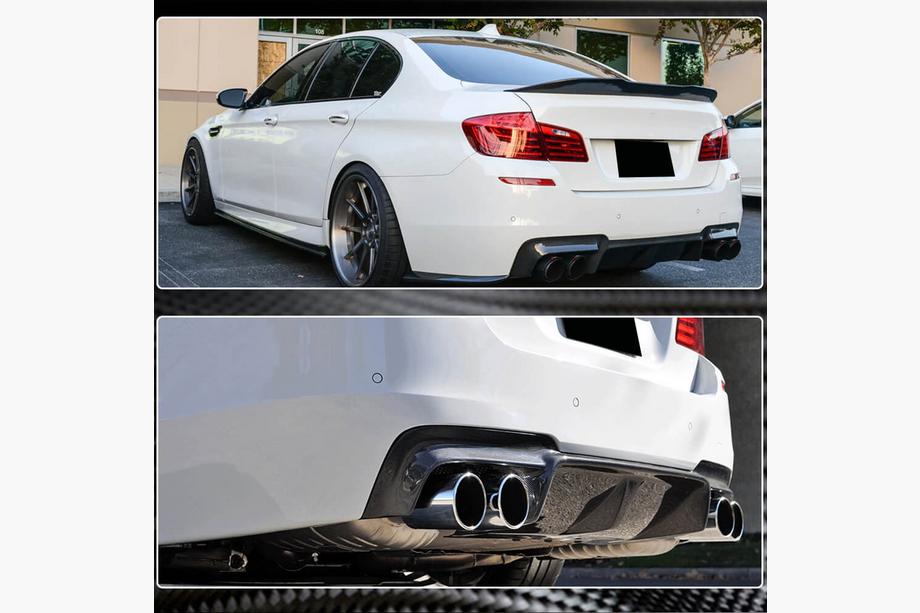 BMW 5 Series F10/F11 2010–2016 Diffuseur Arrière V4 pour F10 M5, Carbone Photo 3