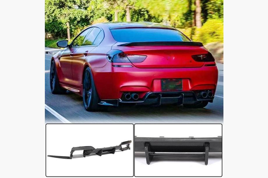 BMW 6 Series F12/F13/F06 2011-2018 Diffuseur de Pare-chocs Arrière FRP V6 (pour M6) Photo 1
