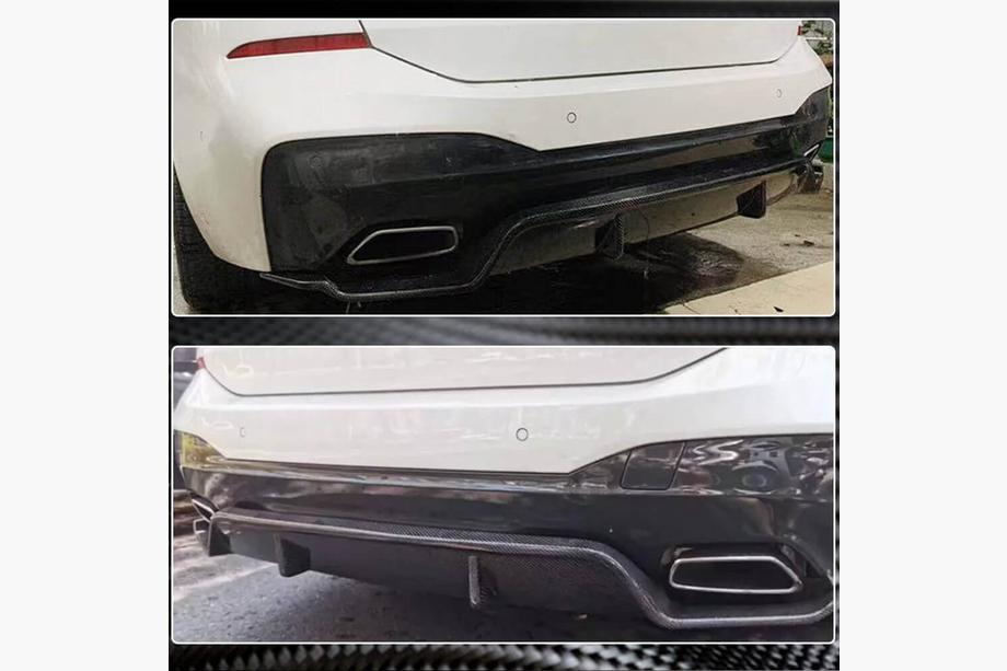 BMW 6 Series G32 2017- Diffuseur de Pare-chocs Arrière V1 pour M-Sport 2017-2020, Carbone Photo 3