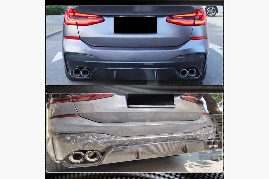 BMW 6 Series G32 2017- Diffuseur de Pare-chocs Arrière V1 pour M-Sport 2017-2020, Carbone Photo 4