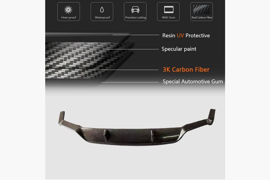 BMW 6 Series G32 2017- Diffuseur de Pare-chocs Arrière V1 pour M-Sport 2017-2020, Carbone Photo 5