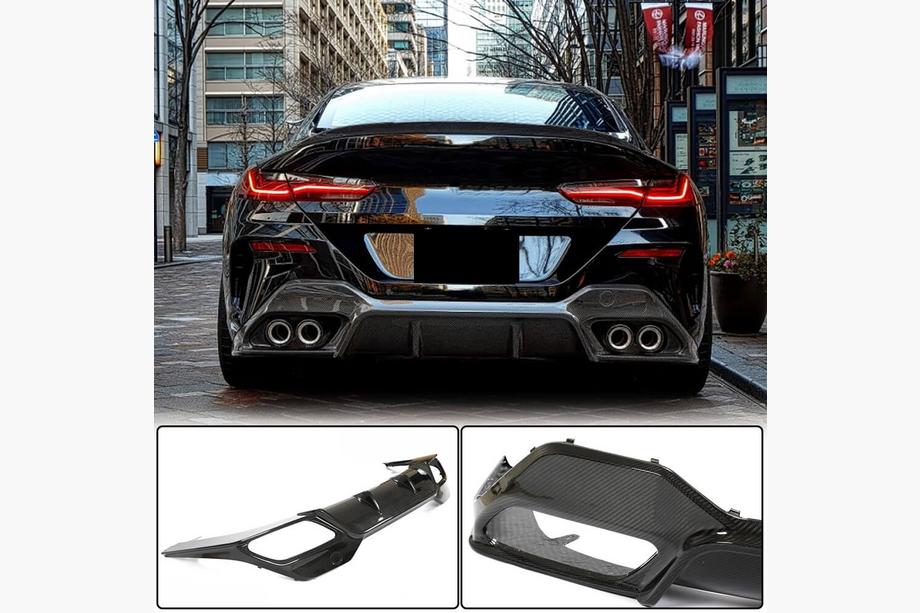 BMW 8 Series G14/G15/G16 2018- Diffuseur de Pare-Chocs Arrière V2 (pour G16 M-Sport, Carbone) Photo 1