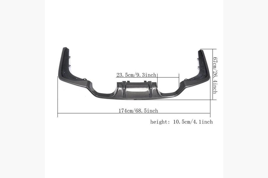 BMW 3 Series F30/F31 2012-2019 Diffuseur Arrière V2 (pour F80, Carbone) Photo 2