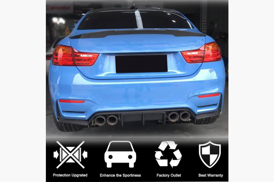 BMW 3 Series F30/F31 2012-2019 Diffuseur de Pare-chocs Arriere V4 (pour F80, Carbone) Photo 4