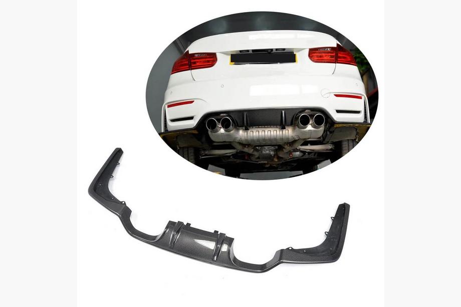 BMW 3 Series F30/F31 2012-2019 Diffuseur de Pare-chocs Arrière V3 (pour F80, Carbone) Photo 2