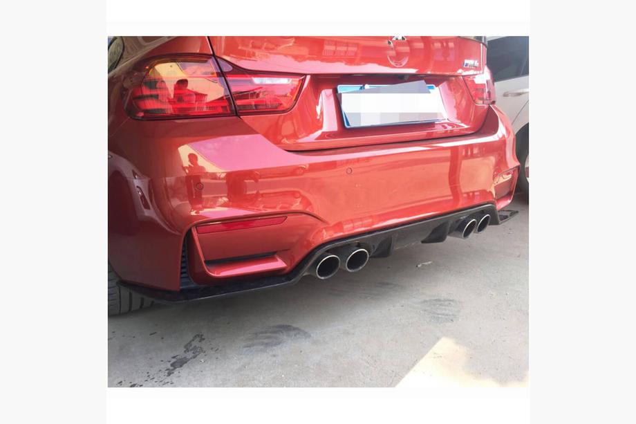 BMW 3 Series F30/F31 2012-2019 Diffuseur de Pare-chocs Arrière V3 (pour F80, Carbone) Photo 4