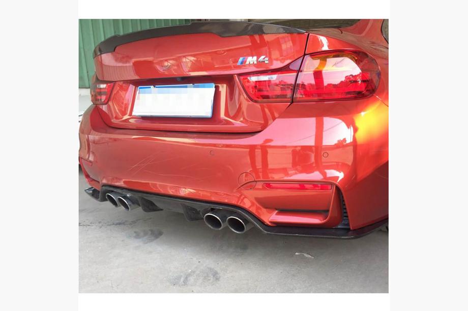 BMW 3 Series F30/F31 2012-2019 Diffuseur de Pare-chocs Arrière V3 (pour F80, Carbone) Photo 5