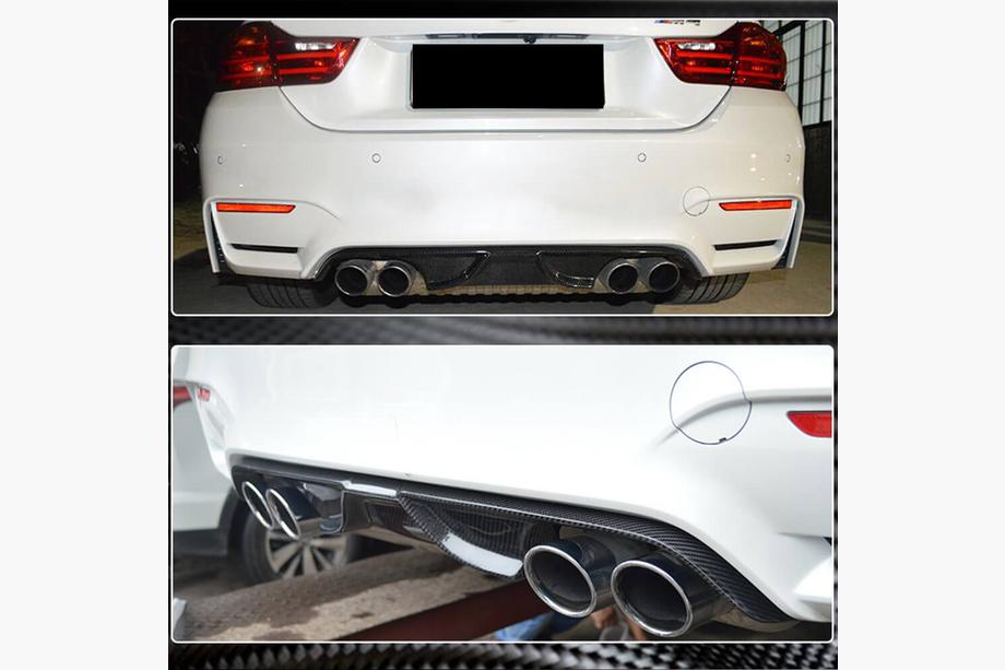 BMW 3 Series F30/F31 2012-2019 Diffuseur de Pare-chocs Arrière V7 (pour F80, Carbone) Photo 3