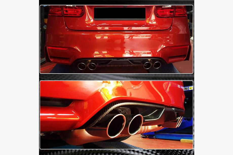 BMW 3 Series F30/F31 2012-2019 Diffuseur de Pare-chocs Arrière V7 (pour F80, Carbone) Photo 4