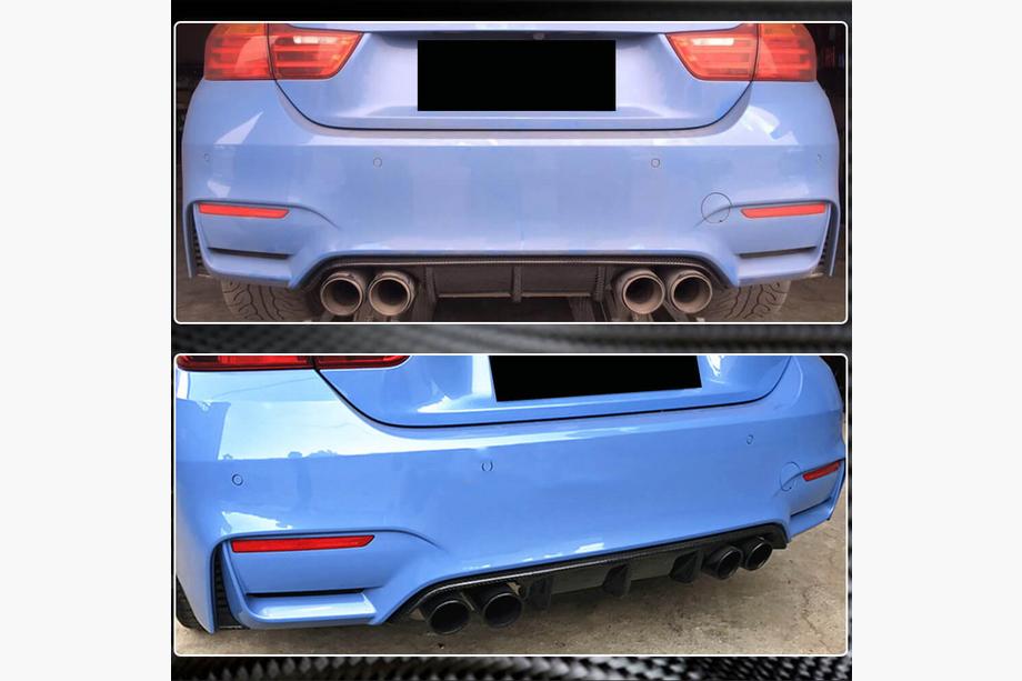 BMW 3 Series F30/F31 2012-2019 Diffuseur de Pare-chocs Arrière Carbone V9 (pour F80) Photo 5