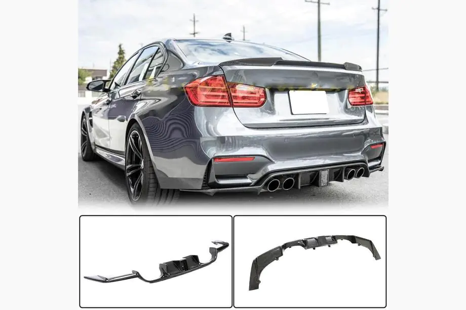 BMW 3 Series F30/F31 2012-2019 Diffuseur Arriere V12 (pour F80, Carbone) Photo 1