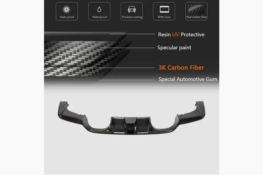 BMW 3 Series F30/F31 2012-2019 Diffuseur Arriere V12 (pour F80, Carbone) Photo 5