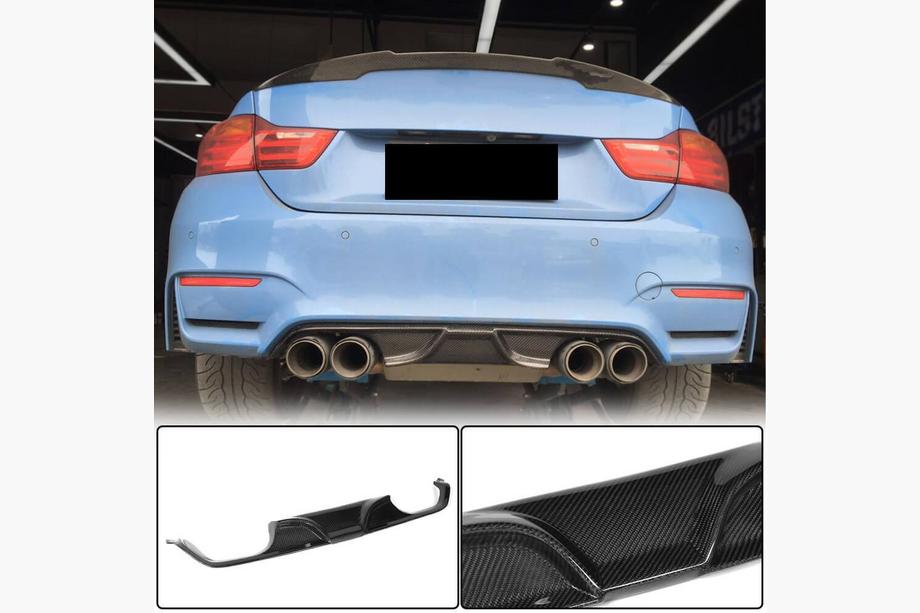 BMW 4 Series F32/F33/F36 2012-2020 Diffuseur Arriere V7 (pour F82/F83, Carbone) Image