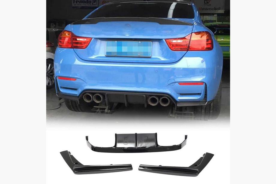 BMW 4 Series F32/F33/F36 2012-2020 Diffuseur de Pare-chocs Arrière Carbone ABS V14 (pour F82/F83) Photo 1