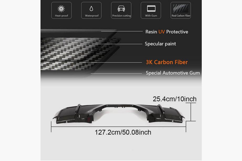 BMW 3 Series G20/G21 2018- Diffuseur Arrière V2 (pour G80, Carbone) Photo 5