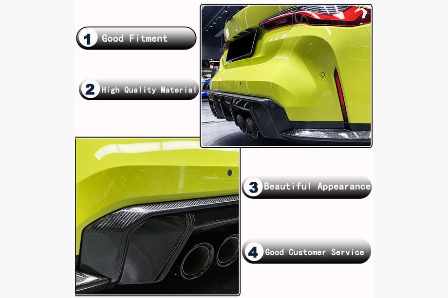 BMW 3 Series G20/G21 2018- Diffuseur de Pare-Chocs Arrière V3 (pour G80, Carbone) Photo 3