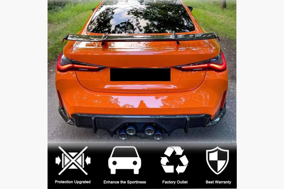 BMW 4 Series G22/23/26 2020- Diffuseur de Pare-chocs Arrière V2 (pour G82/G83, Carbone) Photo 2
