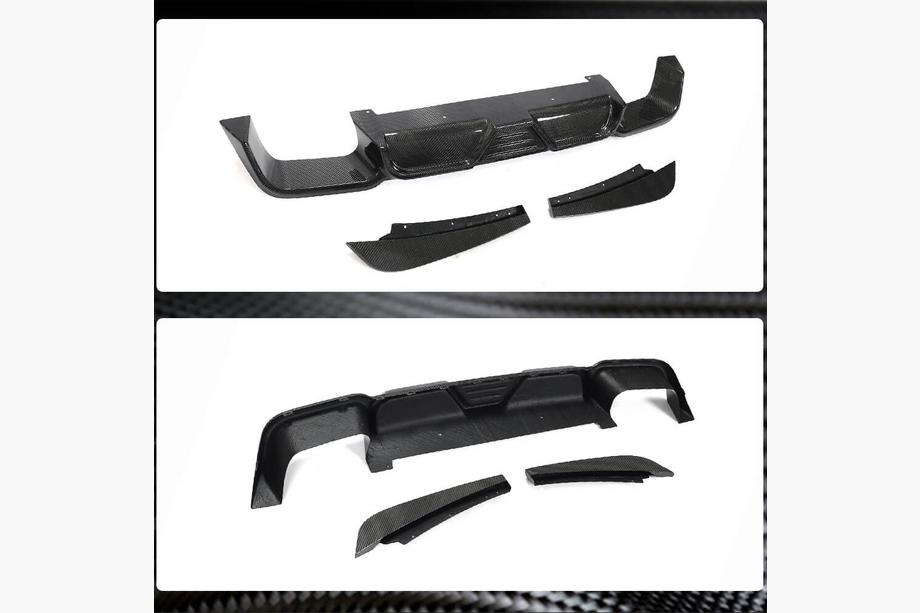 BMW X3 G01 2018- Diffuseur de pare-chocs arrière V2 (pour F97 2018-2021, Carbone) Photo 3
