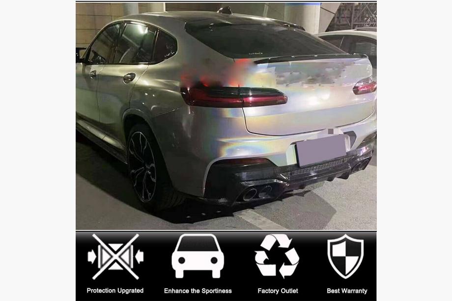 BMW X4 G02 2018- Diffuseur de Pare-chocs Arrière (pour F98 2018-2021, Carbone) Photo 2