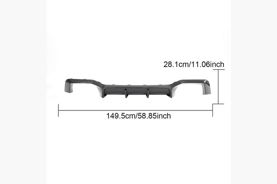 BMW X4 G02 2018- Diffuseur de Pare-chocs Arrière (pour F98 2022-2025, Carbone) Photo 2