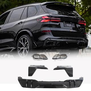 Diffuseur de Pare-chocs Arrière V4 (2018-2022, Noir Brillant) BMW X5 G05 2019–2026 photo 1