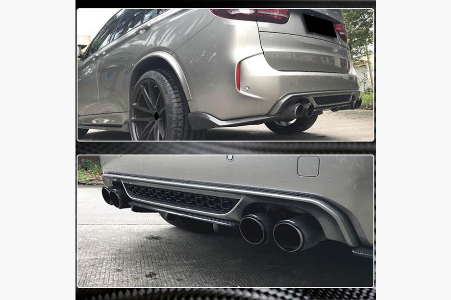 BMW X5 F15 2013-2018 Diffuseur de Pare-chocs Arrière Carbone V4 (pour F85) Photo 3
