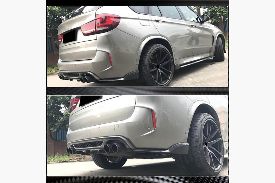 BMW X5 F15 2013-2018 Diffuseur de Pare-chocs Arrière Carbone V4 (pour F85) Photo 4