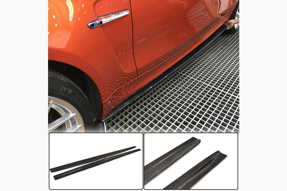 BMW 1 Series E81/E82/E87/E88 2004-2011 Seuils de porte carbone (pour E82, Carbone) Image