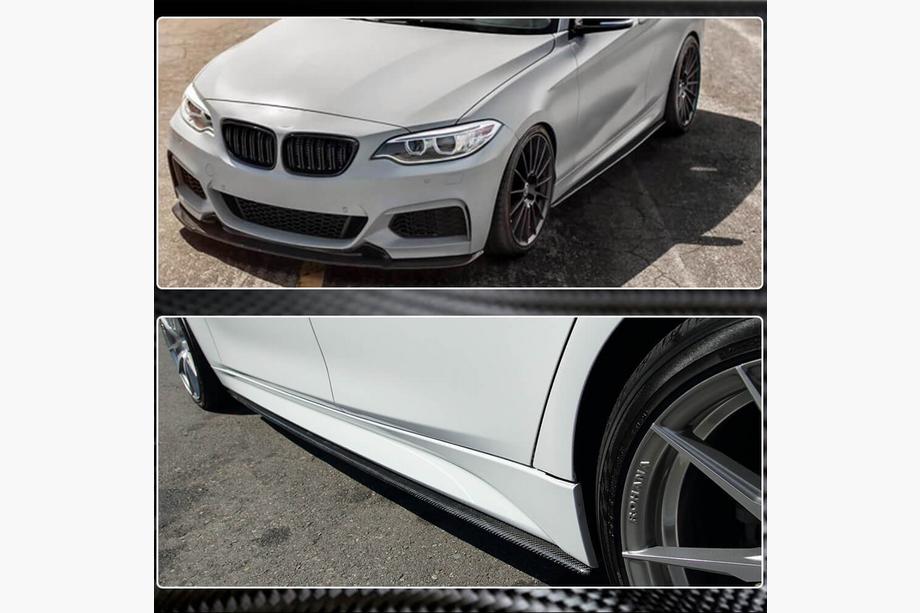 BMW 2 Series F22/F23 2014-2021 Extensions de bas de caisse (pour M-Sport, Carbone) Photo 3