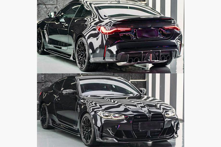 BMW 3 Series G20/G21 2018- Extensions de bas de caisse V6 (pour G80, Carbone) Photo 2